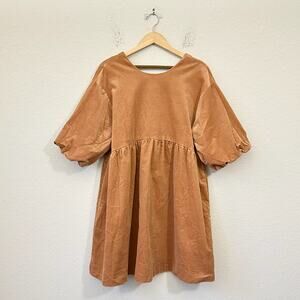 knee length dresses for ladies Everlane Corduroy Mini Dress in Dark Chocolate, Size Small, Cotton